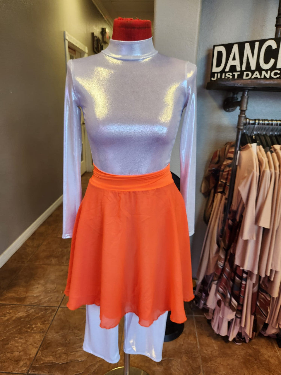 Orange Wrap Around Skirt