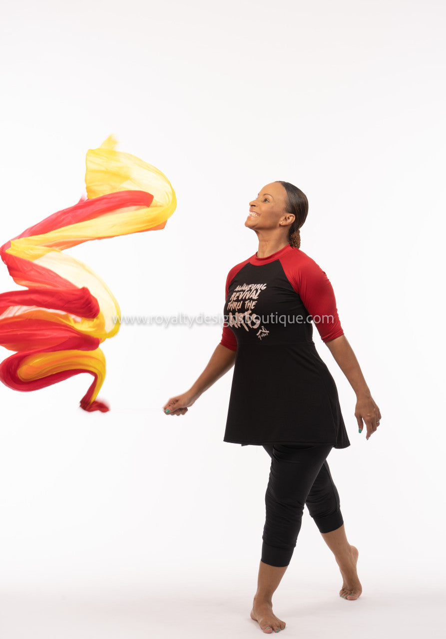 Fire Throw Streamer - Silk Flower Praise and worship Dance Throw Streamer