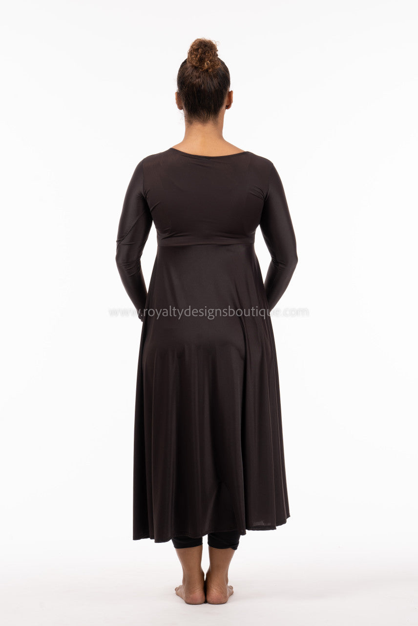 **Black basic long Lycra Dress