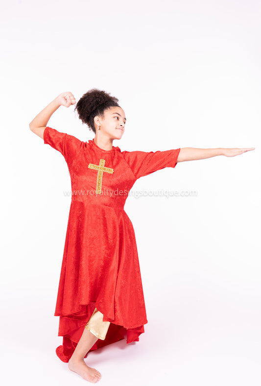 FORGIVENESS Red Velvet Dance Tunic