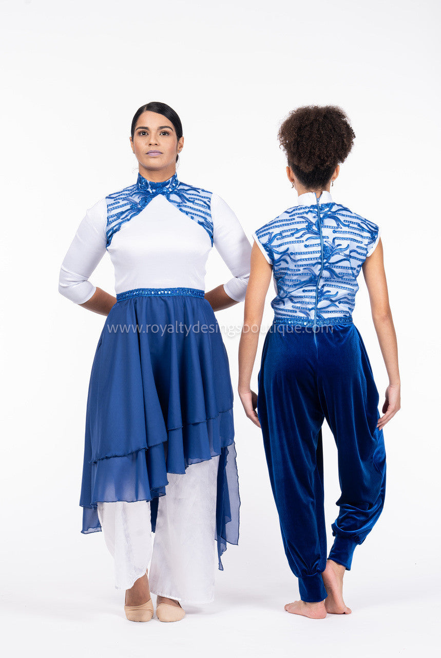 SERENITY Collection - Tunic white and blue