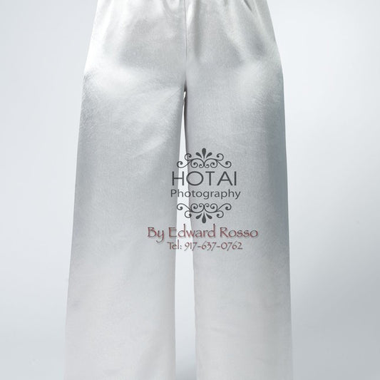 * Satin Straight Leg Long Praise Dance Pants (Gold - silver.- white off )