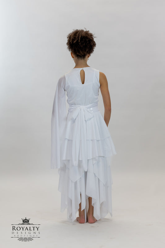 White Revival Dance Tunic with pants attached