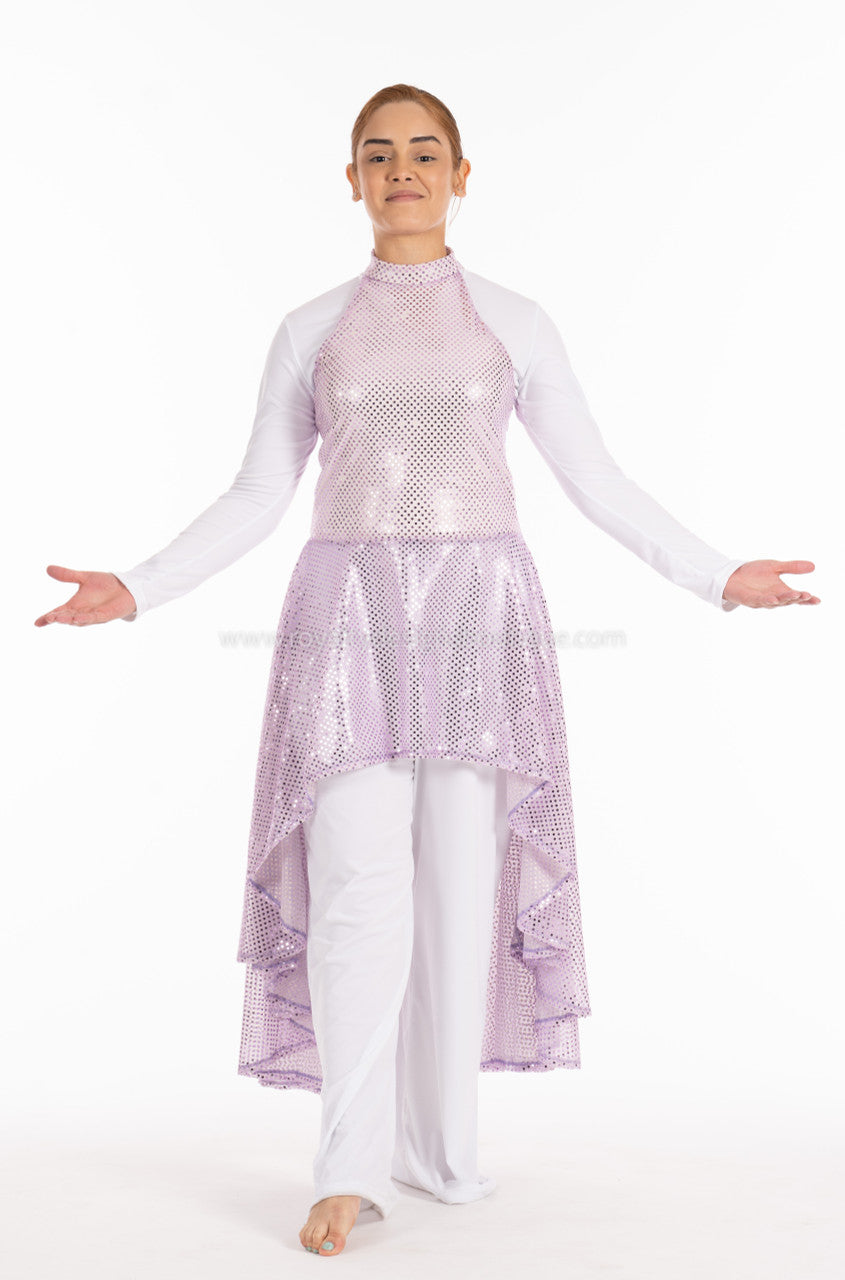 Long Beautiful Hi-low Sequin Tunic