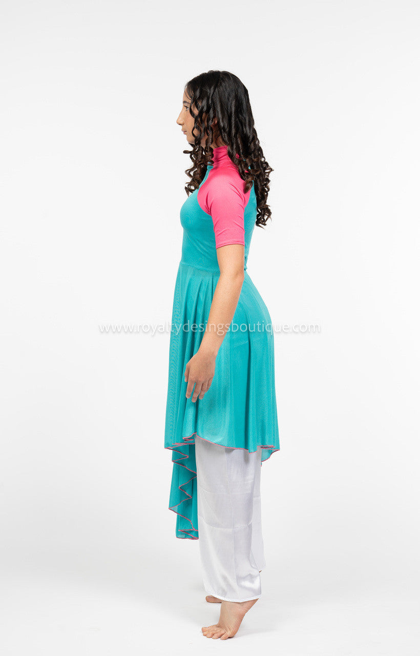 Jubilee Pink and Turquoise Dance Tunic Dress