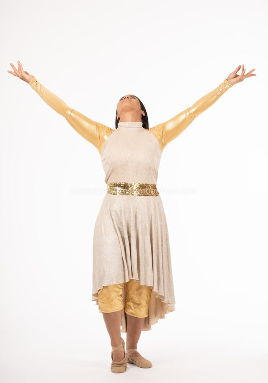 PEACE Beige Lycra Praise Dance Ephod : Collection Fruit of the Spirit