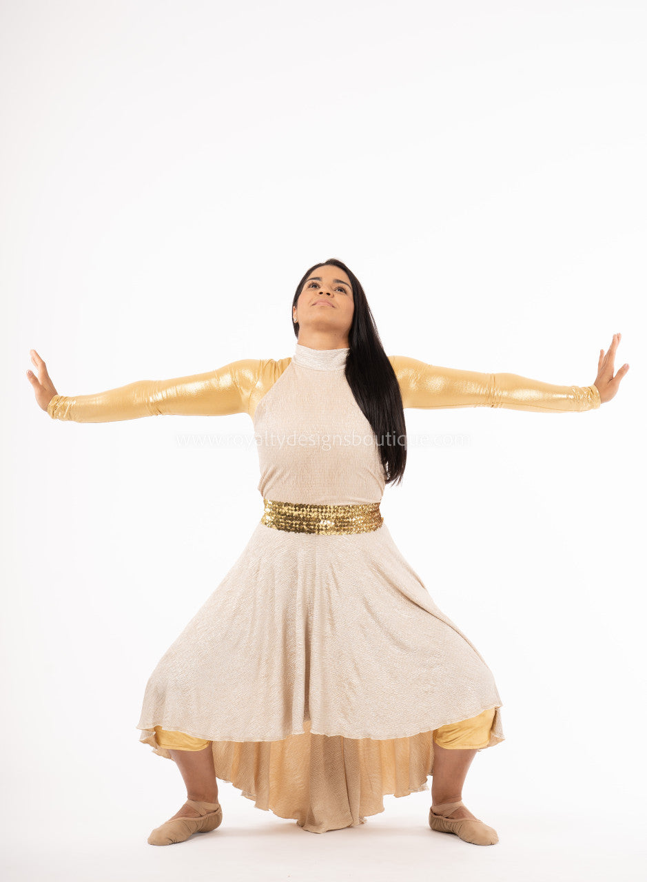 PEACE Beige Lycra Praise Dance Ephod : Collection Fruit of the Spirit