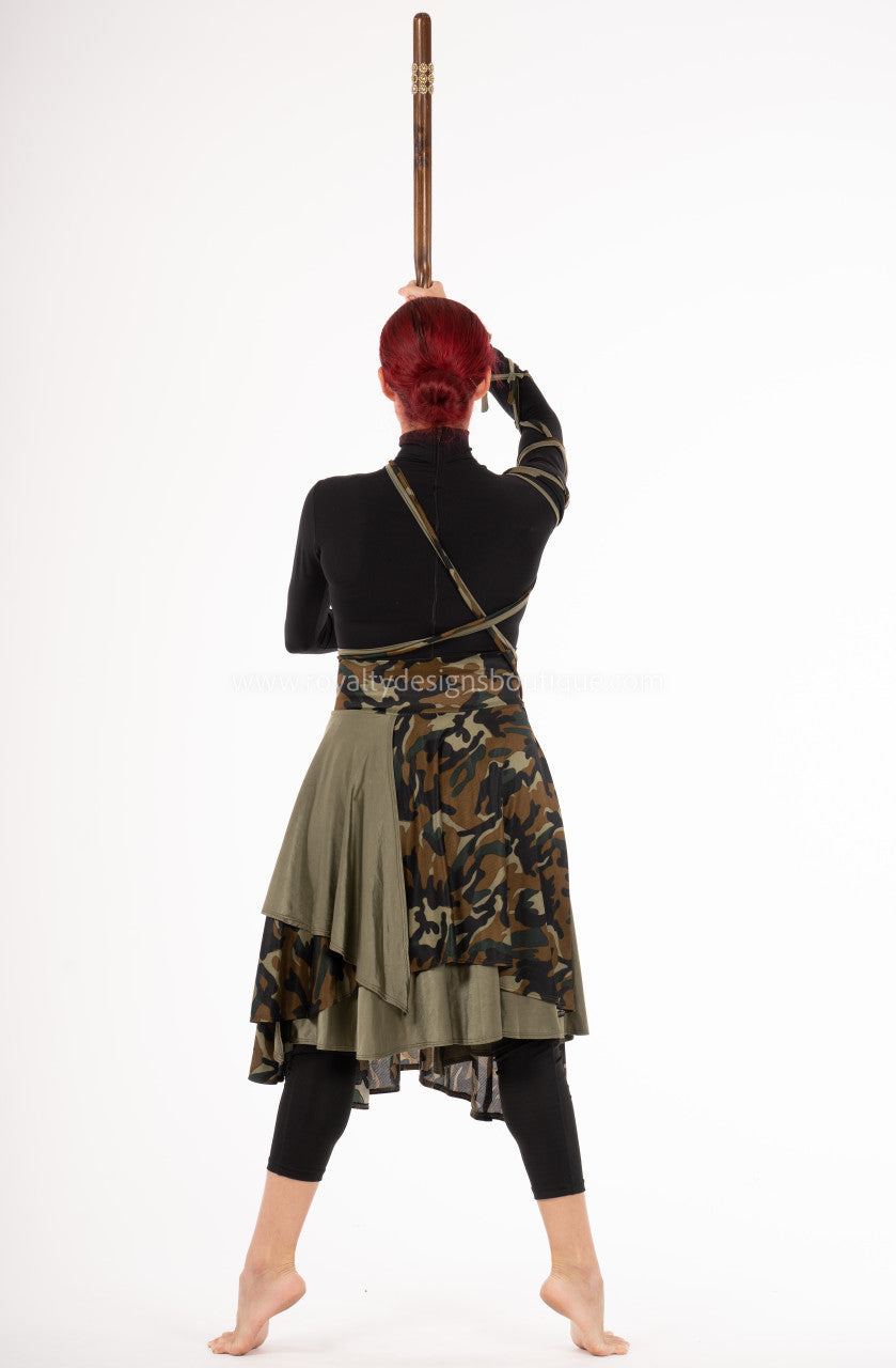 CONQUER Camouflage Wrap Around Skirt