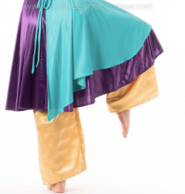 * Satin Straight Leg Long Praise Dance Pants (Gold - silver.- white off )