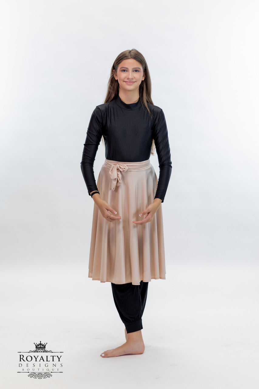 Beige Wrap-Around Skirt