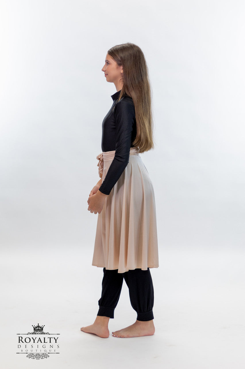 Beige Wrap-Around Skirt