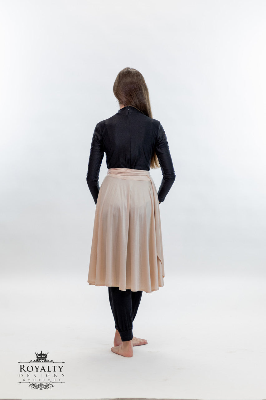 Beige Wrap-Around Skirt